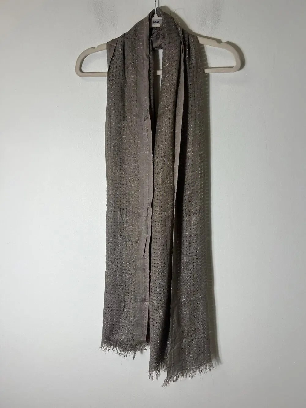 Grey and Gold Scarf